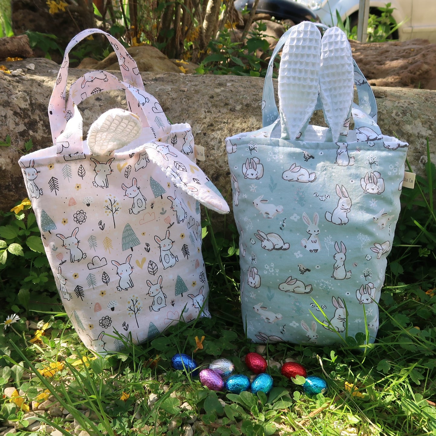 Sac lapins bleu